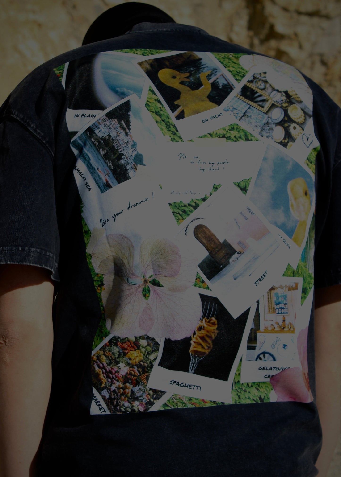 AMALFI WASHED BLACK T-SHIRT