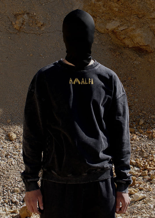 AMALFI WASHED BLACK SWEATER