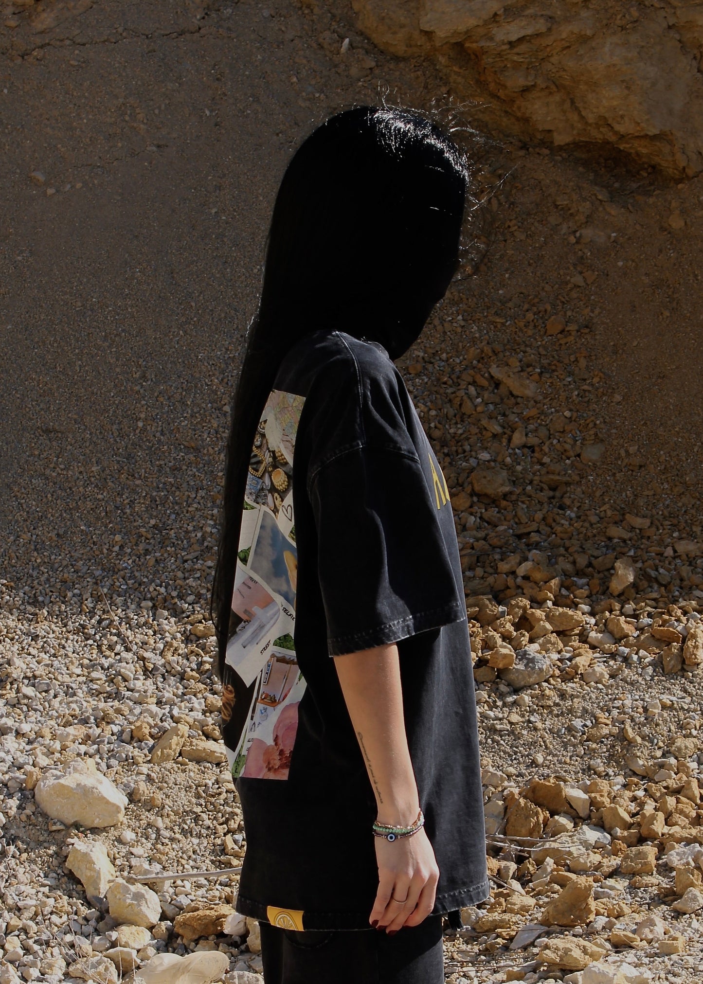 AMALFI WASHED BLACK T-SHIRT