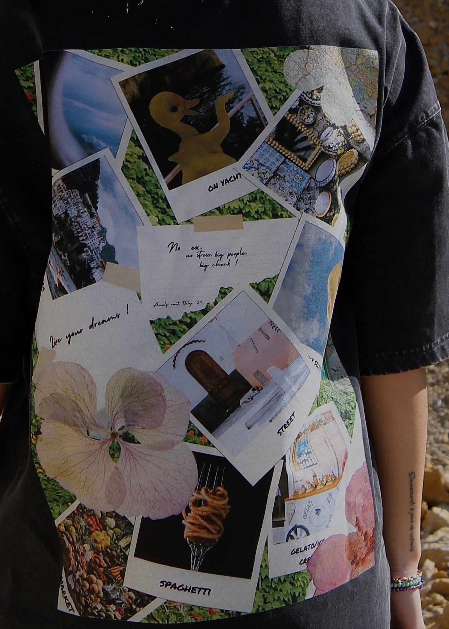 AMALFI WASHED BLACK T-SHIRT