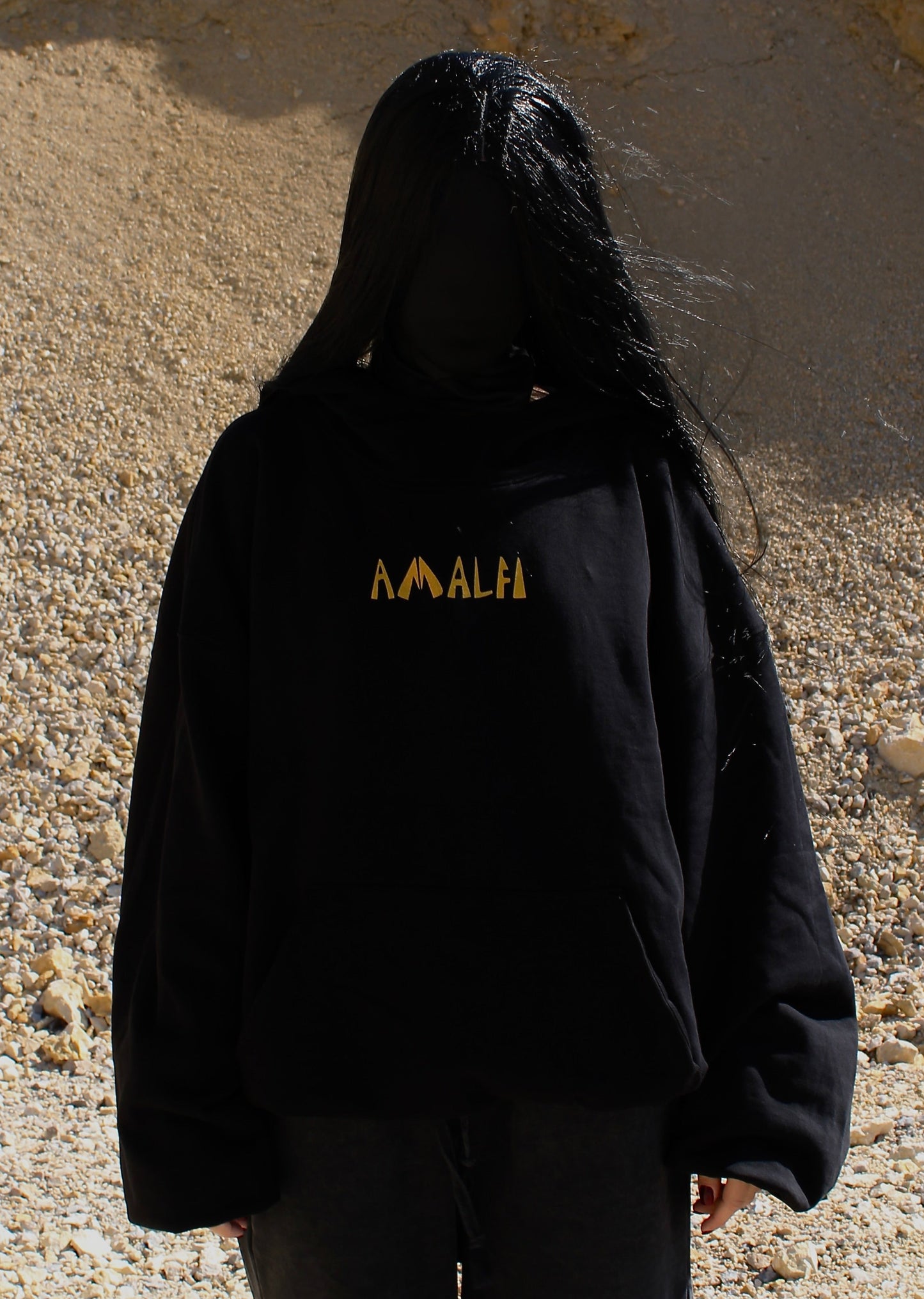 AMALFI BLACK ANGEL HOODIE - LIMITED