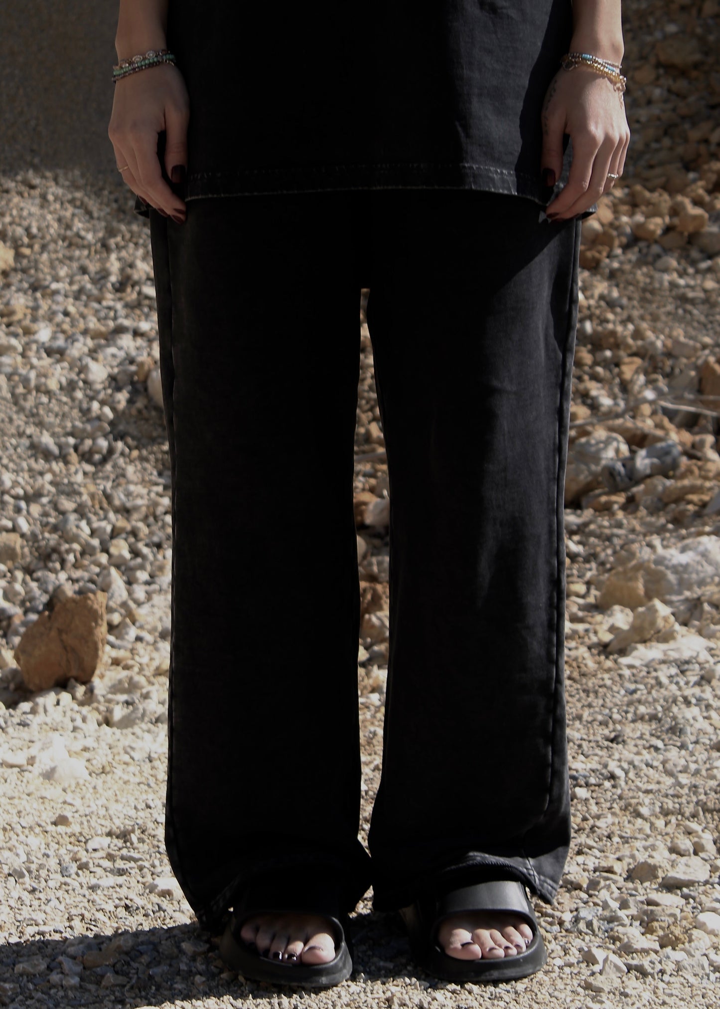 AMALFI WASHED BLACK PANTS